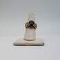 10k Gold Diamond Synthesis Sapphire Size 6.5 Ring 5.7g image number 4