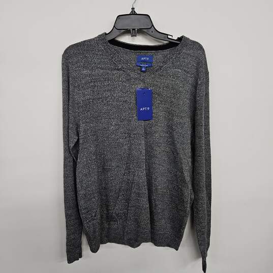 Grey Knit Long Sleeve Sweater image number 1