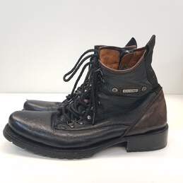 Cuadra Leather Ankle Zip D-Ring Lace Up Boots Men's Size 10 M