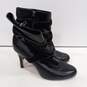 Womens Black Air Talia Zip Almond Toe Stiletto Ankle Booties Size 8.5B image number 2