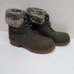 Lugz Green Faux Fur Lined Boots
