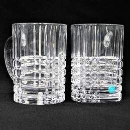 Set of 2 Tiffany And Co Beer Glass Mug Plaid Pattern alternative image