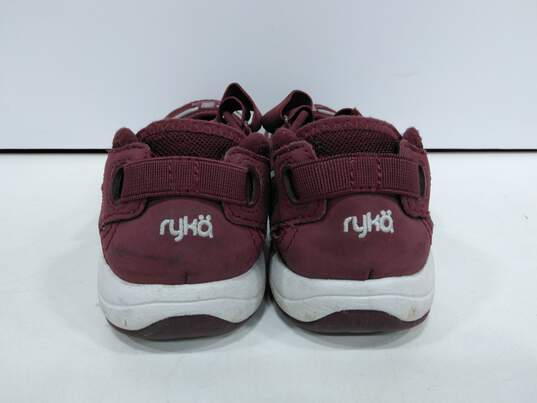 Ryka Women's Burgundy Leather & Fabric Casual Shoes Size 6.5 image number 4