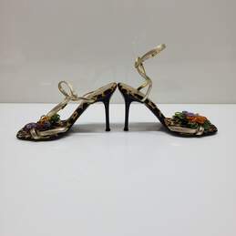 Dolce & Gabbana Women's Cheetah Print Beaded Flower Accent Heels Size 35.5 alternative image