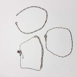 925 Silver Lot of 3 Chain Bracelet & Anklets