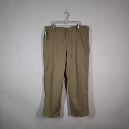 Mens Regular Fit Slash Pockets Flat Front Chino Pants Size 40x32