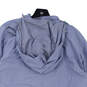 Womens Blue Long Sleeve Waterproof Hooded Full Zip Raincoat Jacket Size M image number 4