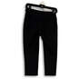 Womens Black Flat Front Elastic Waist Pull-On Capri Leggings Size Small image number 2
