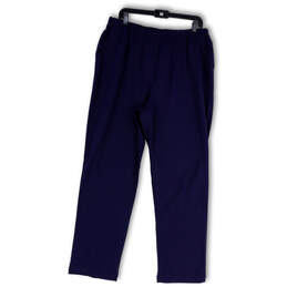 Womens Blue Stretch Elastic Waist Slash Pockets Pull-On Sweatpants Size XL