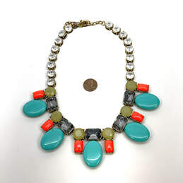 Designer J. Crew Gold-Tone Multicolor Stones Fashionable Statement Necklace