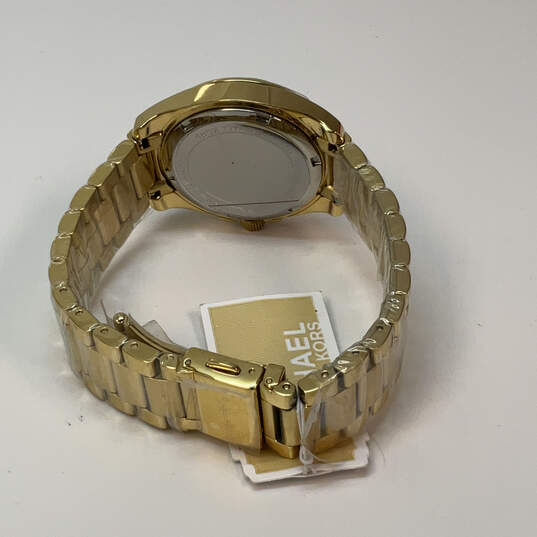 Designer Michael Kors Blair MK-5639 Gold-Tone Chronograph Analog Wristwatch image number 5