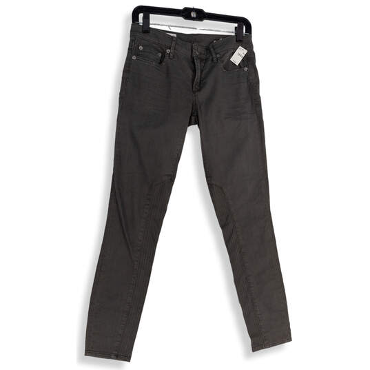NWT Womens Gray Denim Medium Wash 5-Pocket Design Skinny Leg Jeans Size 27 image number 1