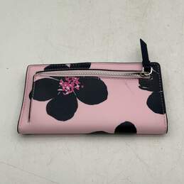 Kate Spade Womens Pink Navy Blue Floral Inner Credit Card Slot Bifold Wallet alternative image
