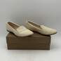 NIB Donald J Pliner Womens White Beaded Round Toe Slip-On Flats Size 8.5 image number 1