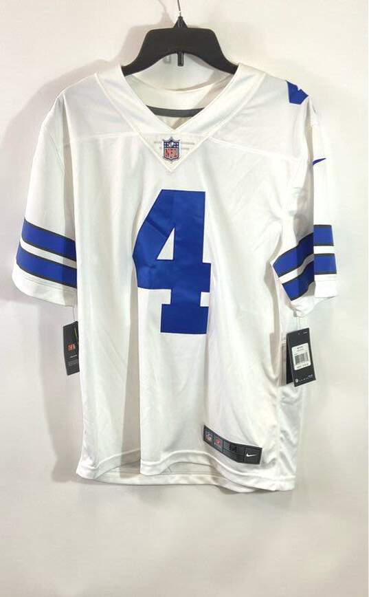 Nike NFL Cowboys Prescott #4 White Jersey - Size Medium image number 1
