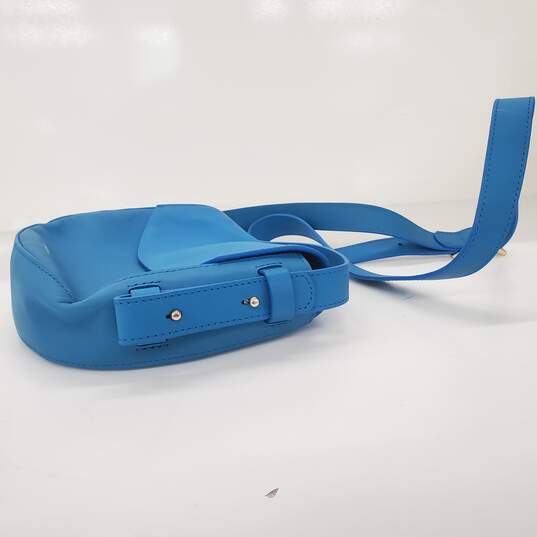Skagen Lobelle Blue Leather Saddle Bag image number 2