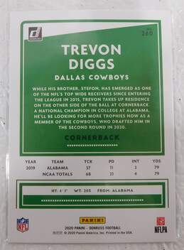 2020 Trevon Diggs Donruss Rookie Dallas cowboys alternative image