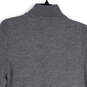 Mens Gray Knitted Long Sleeve Mock Neck Full-Zip Sweater Size Medium image number 4