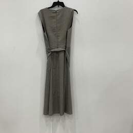 NWT Ann Taylor Womens Black White Herringbone Back Zip Shift Dress Size 12 alternative image