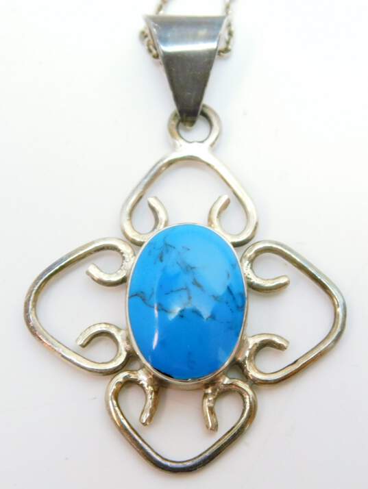 925 Faux Turquoise & Blue Crystal Jewelry image number 3