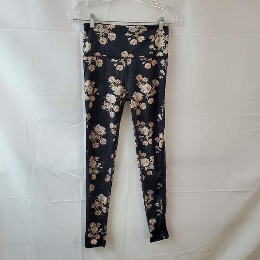 Buy the XS Size Black with Floral Pattern Activewear Pants