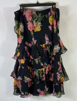 Chaps Floral Tiered Ruffle Midi Skirt - Size Large alternative image