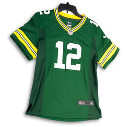 Womens Green On Field GB Packers #12 Aaron Rodgers Football Jersey Size L