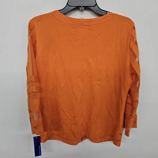 Peter Nygard Orange Striped Shirt image number 2