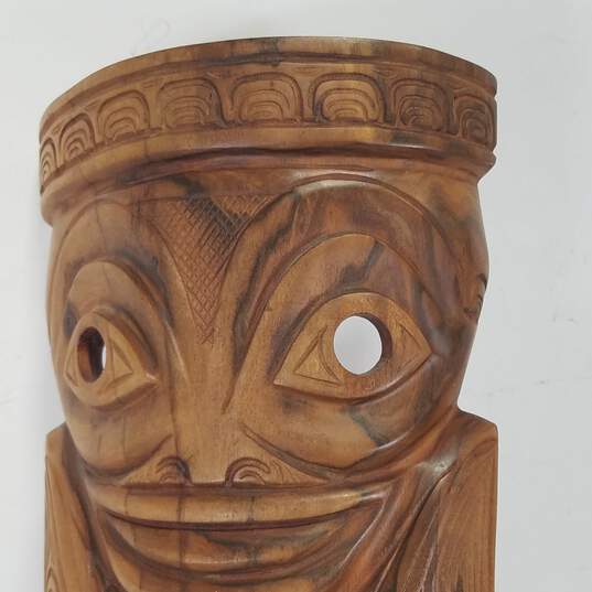Wood Carving-Carved Face/Mask 13.5 in. H Carved Wood image number 6