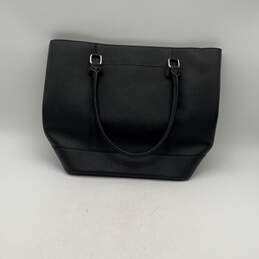 NWT Calvin Klein Womens Black Leather Bottom Stud Double Handle Tote Bag Purse alternative image