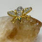 Designer Joan Rivers Gold-Tone Rhinestone Bee Shape Fashionable Brooch Pin image number 1