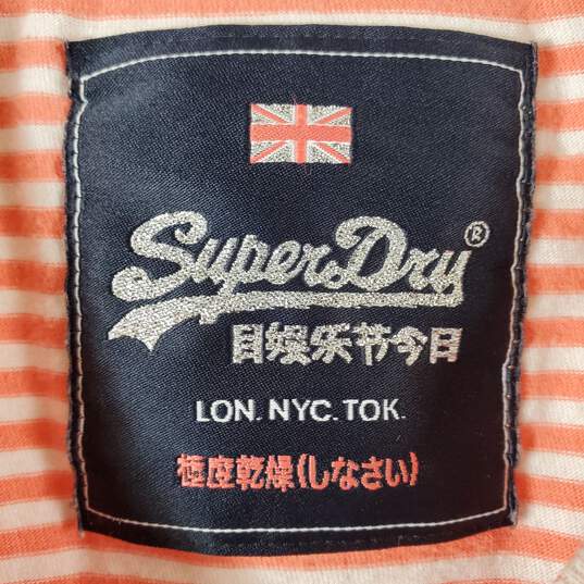 Superdry Women Pink Striped Graphic Tee Sz 12 image number 3