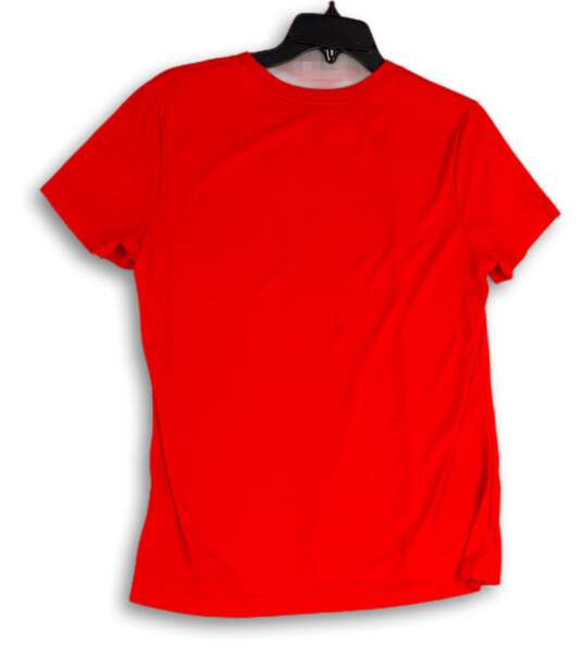 Mens Red Dri-Fit Short Sleeve Crew Neck Pullover T-Shirt Size Large image number 2