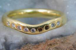 Tiffany & Co Elsa Peretti 18K Yellow Gold 0.10 CTTW Bezel Set Diamond Wedding Band Ring- For Repair 4.0g