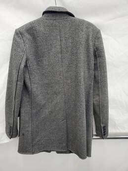 Men Banana Republic Grey DB Knit Long Line k Wool Coat Blazer Size-4 alternative image