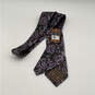 NWT Mens Multicolor Silk Paisley Classic Clip-On Pointed Designer Neck Tie image number 2