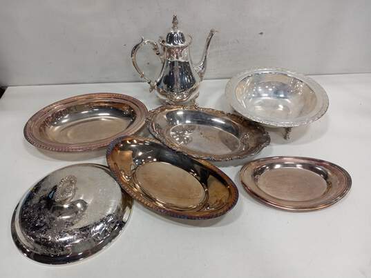 7PC Assorted Stainless Silver-plated Serving Dinning Bundle image number 1