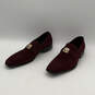 Mens Red 25107-603 Leather Slip-On Loafer Casual Shoes Size 10.5 image number 3