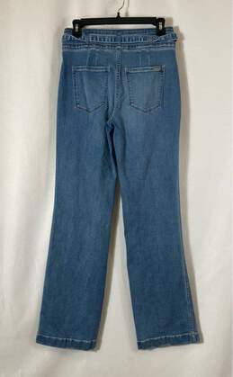 White House Black Market Womens Blue Pockets High Rise Straight Jeans Size 4 alternative image