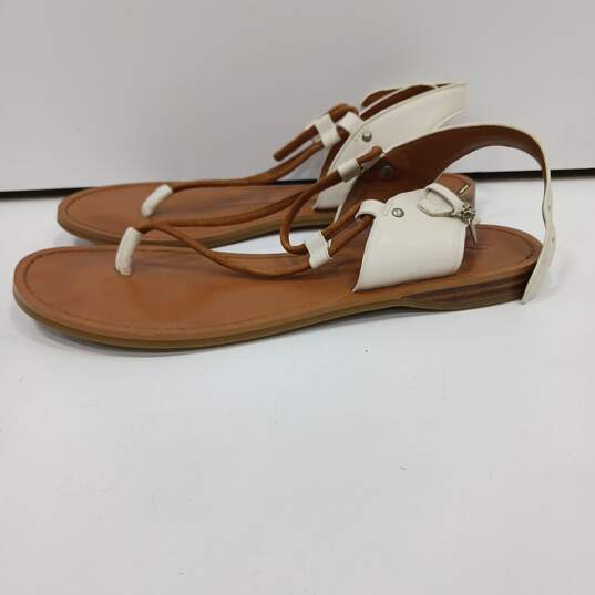 Coach Women's Clarkson White Leather Slingback Thong Sandals Size Sandals Sz 9B image number 4