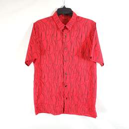 Hugo Boss Men Red S/S Button Up Shirt zs M