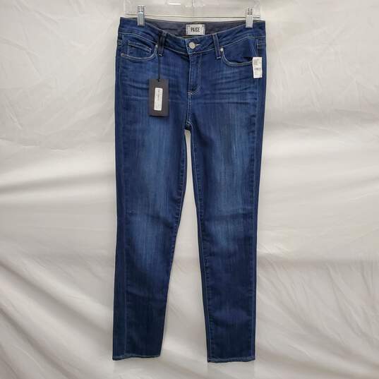 NWT Paige WM's Skyline Mid High Rise Skinny Blue Denim Jeans Size 29 x 29 image number 2