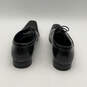 Mens Black Leather Square Toe Low Top Lace-Up Derby Dress Shoes Size EU 41 image number 2