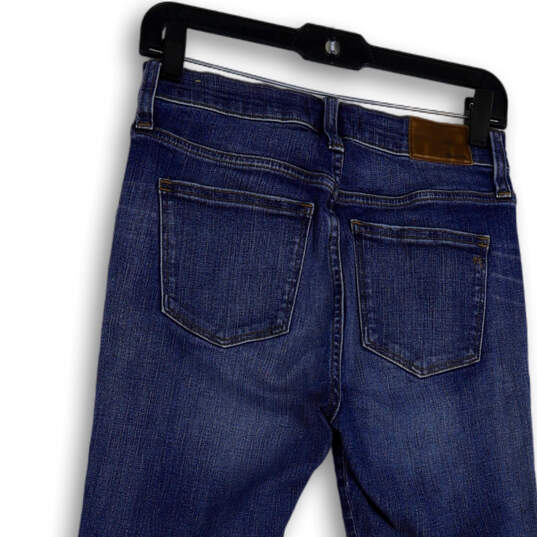 Womens Blue Denim Medium Wash Distressed Pockets Skinny Leg Jeans Size 27 image number 4