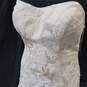 Women's White Davids Bridal Size 10 Wedding Dress image number 8