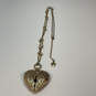 Designer Betsey Johnson Gold-Tone Angel Wing Crystal Stone Pendant Necklace image number 3
