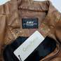 Chou Yatou Full Zip Brown Faux Leather Jacket Size M image number 3