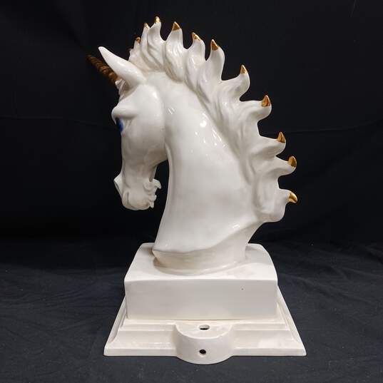 Vintage Porcelain Unicorn Sculpture By Millie Batdorf image number 2