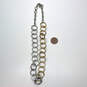 Designer Lucky Brand Two-Tone Hexagon Bee Hive Link Chain Necklace image number 1