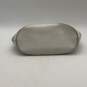 Michael Kors Womens White Leather Adjustable Strap Pockets Magnetic Tote Bag image number 5